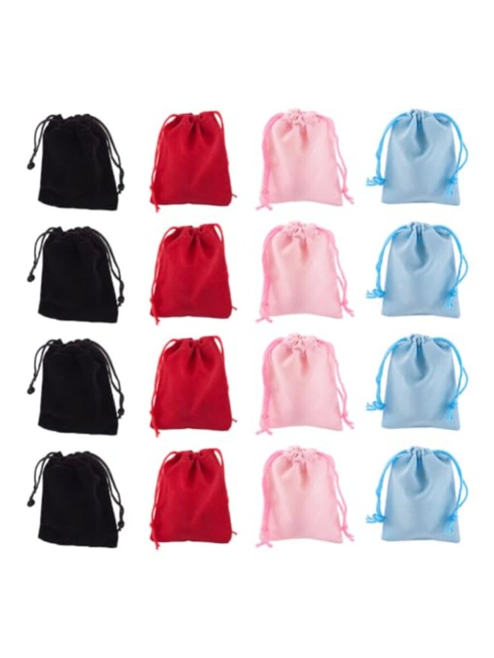Velvet Drawstring Bags 100 Pack Jewelry Pouches Gift Favor Bags